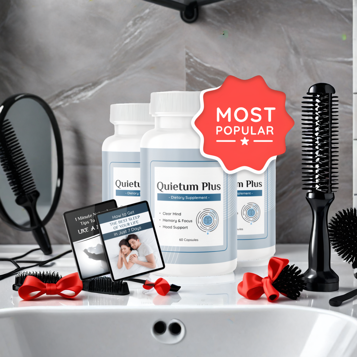 Quietum Plus - 3 Bottles + 2  Ebooks